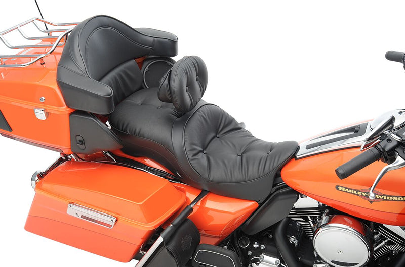 Drag Specialties Backrest Compatible 2-Up Leather Touring Seat #0801-0835