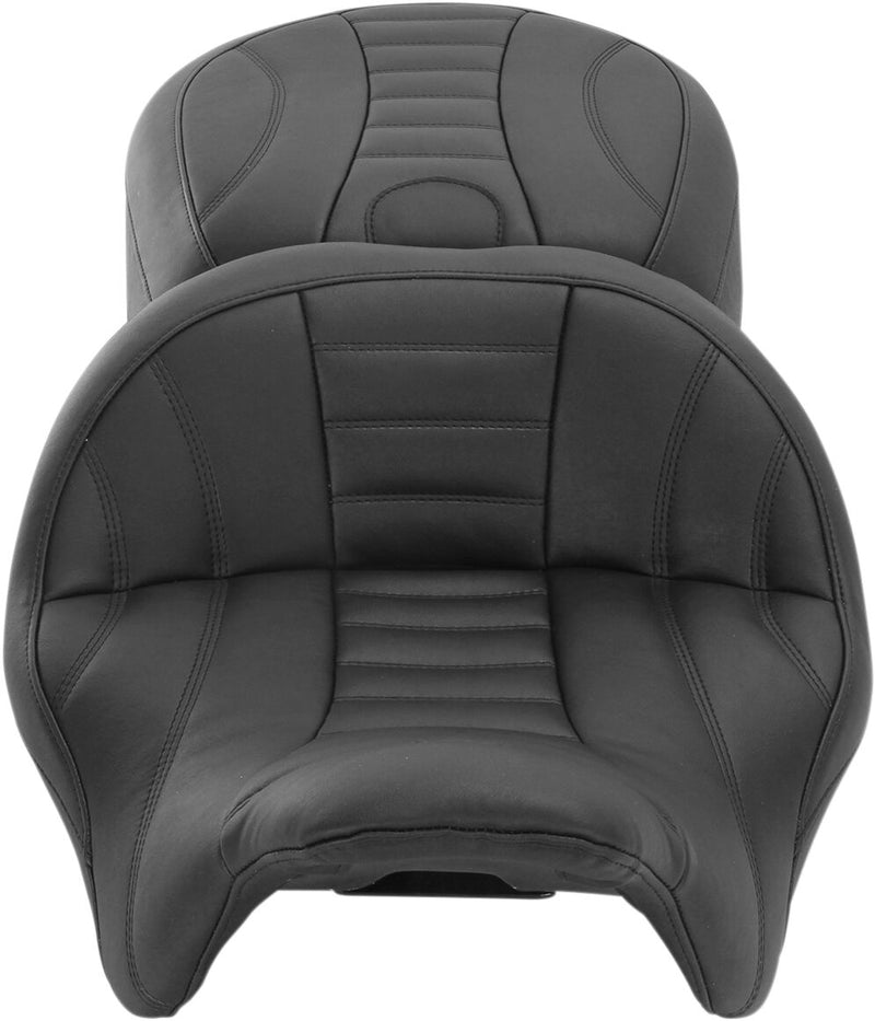 Mustang One-Piece Vintage 2-Up Touring Seat Black 2-Up Seat Vinyl #79596