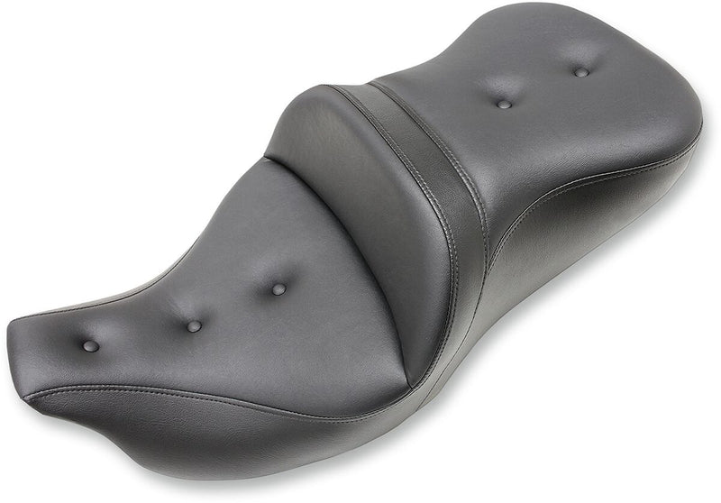 Saddlemen Road Sofa Pillow Top Extended Reach Set w/o Backrest for 2008-2025 Harley-Davidson Touring Models Black