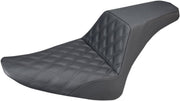 Saddlemen Black Diamond Lattice Stitch Step-Up Seat for 2012-2017 Harley-Davidson Softail Slim - FLS and 2016-2017 Harley-Davidson Softail Slim S - FLSS Motorcycles