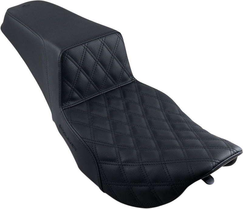 Saddlemen Black Step-Up with Lattice-Stitched Driver Seat for 1997-2007 Harley-Davidson Road King and 2006-2007 Harley-Davidson Street Glide Motorcycles