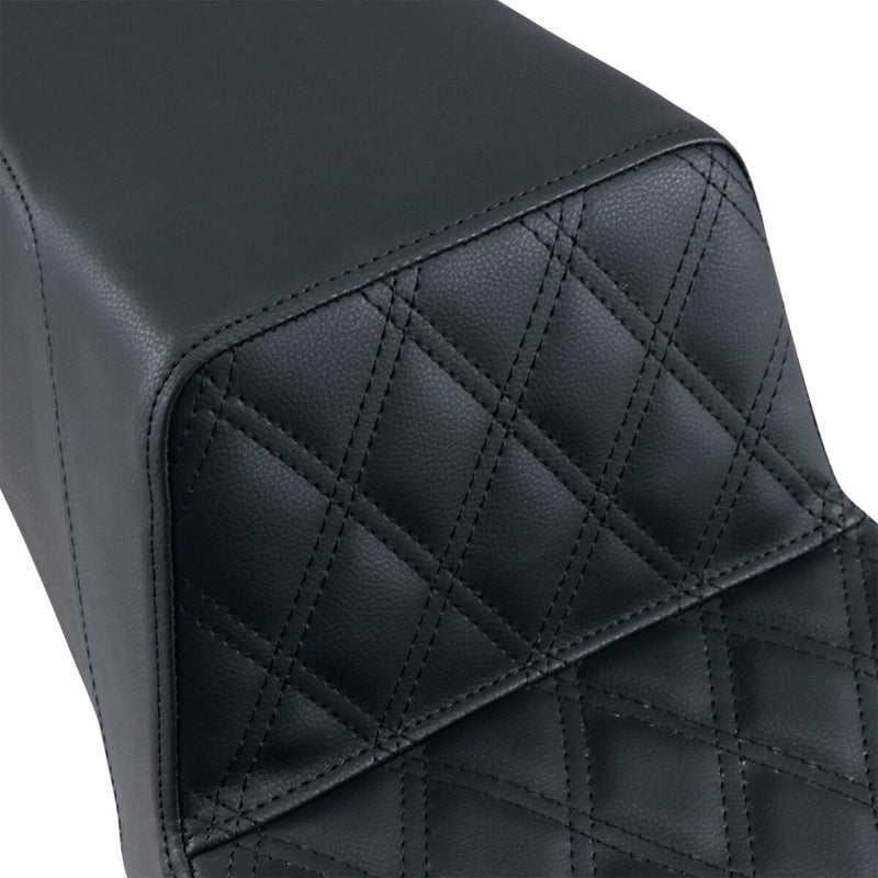 Saddlemen Black Step-Up with Lattice-Stitched Driver Seat for 1997-2007 Harley-Davidson Road King and 2006-2007 Harley-Davidson Street Glide Motorcycles