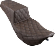 Saddlemen Brown Lattice Stitch Step-Up Seat for 1997-2007 Harley-Davidson Road King and 2006-2007 Harley-Davidson Street Glide Motorcycles #897-06-175BR