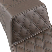 Saddlemen Brown Lattice Stitch Step-Up Seat for 1997-2007 Harley-Davidson Road King and 2006-2007 Harley-Davidson Street Glide Motorcycles #897-06-175BR