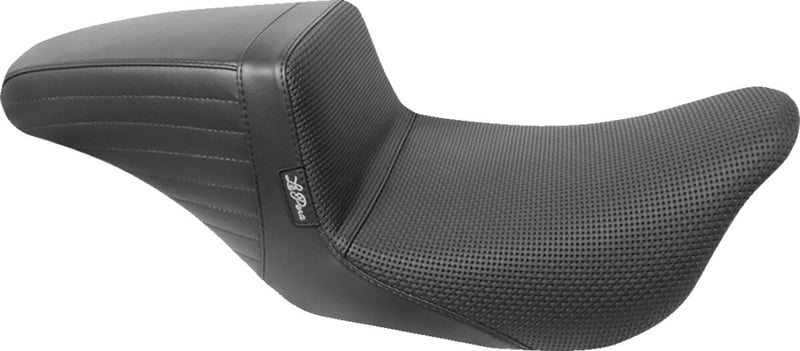 Le Pera Kickflip Seat Black 2-Up Seat BikerTec Vinyl #LK-597BW