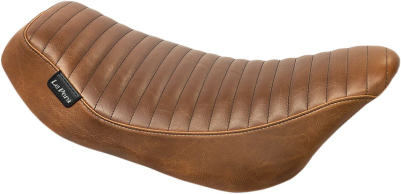 Le Pera Streaker Pleated Solo Seat In Brown For Harley-Davidson 2008-2025 Touring Models (excl. 23-25 VVT Models)