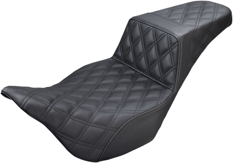 Saddlemen Black Lattice Stitch Step-Up Seat for 2008-2025 Harley-Davidson Touring Models #808-07B-175