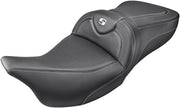 Saddlemen Black Road Sofa CF Seat for 2008-2025 Harley-Davidson Touring Models #808-07B-185
