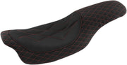 Mustang Revere Journey Seat Black Red 2-Up Seat #74111AB