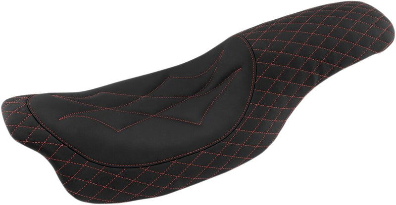 Mustang Revere Journey Seat Black Red 2-Up Seat #74111AB