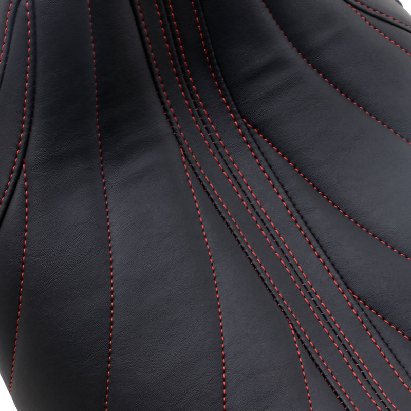 Mustang Seats American Beauty Red Gravity-Stitch Revere Journey Solo Seat for 2008-2025 Harley-Davidson Touring Models Black| Red #75059AB