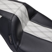Le Pera Outcast GT Seat Black White Full-Length Vinyl #LK-987GT1
