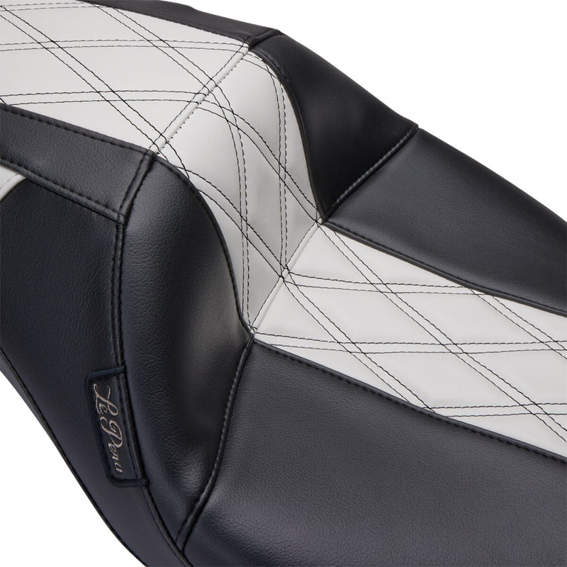 Le Pera Outcast GT Seat Black White Full-Length Vinyl #LK-987GT1