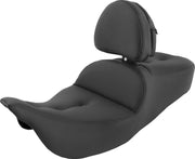 Saddlemen Pillow Top Road Sofa Seat w/Driver Backrest for 2008-2025 Harley-Davidson Touring Models Black
