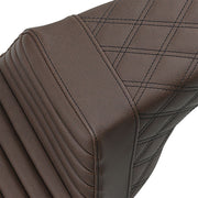 Saddlemen Tuck N Roll Lattice Stitch Step Up Seat for 1997-2007 Harley-Davidson Road King and 2006-2007 Harley-Davidson Street Glide Motorcycles Brown #897-06-176BR
