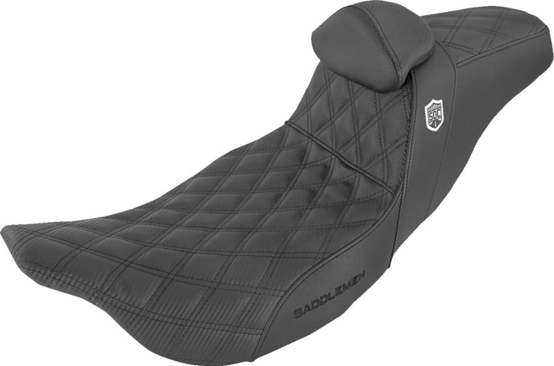 Saddlemen Black Pro Series SDC Performance Grip Seat for 2008-2025 Harley-Davidson Touring Models