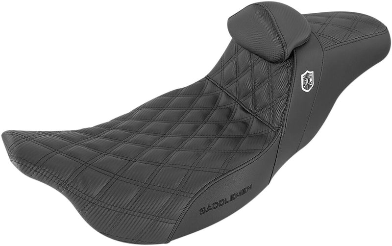 Saddlemen Black Pro Series SDC Performance Grip Seat for 2008-2025 Harley-Davidson Touring Models