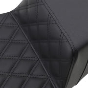 Saddlemen Black Lattice Stitched Step Up Seat for 2008-2025 Harley-Davidson Touring Models #808-07B-172E