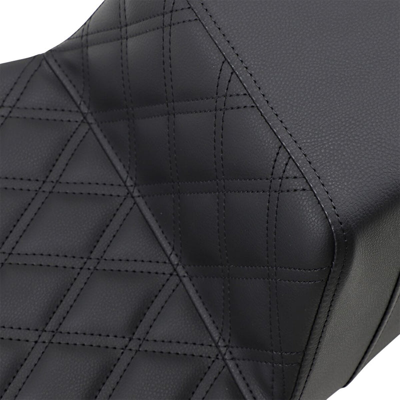 Saddlemen Black Lattice Stitched Step Up Seat for 2008-2025 Harley-Davidson Touring Models #808-07B-172E