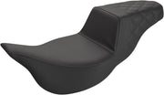 Saddlemen Black Rear Lattice Stitched Step Up Seat for 2008-2025 Harley-Davidson Touring Models #808-07B-173E
