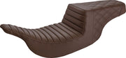Saddlemen Brown Tuck and Roll Lattice Stitch Step Up Seat for 1997-2007 Harley-Davidson Electra Glide and 1998-2007 Harley-Davidson Road Glide