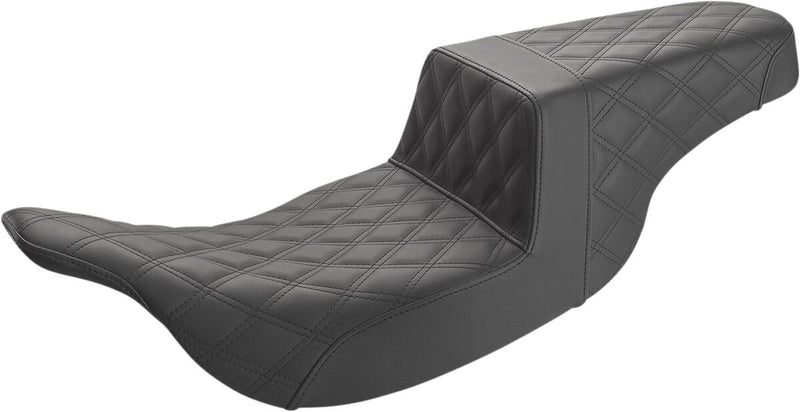 Saddlemen Front Lattice Stitch Step Up Seat for 1997-2007 Harley-Davidson Electra Glide and 1998-2007 Harley-Davidson Road Glide Black #897-07-175