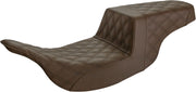 Saddlemen Brown Lattice Stitched Step Up Seat for 1997-2007 Harley-Davidson Electra Glide and 1998-2007 Harley-Davidson Road Glide #897-07-175BR