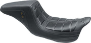 Mustang Squareback One-Piece Seat Black Grey Vinyl #75239GM