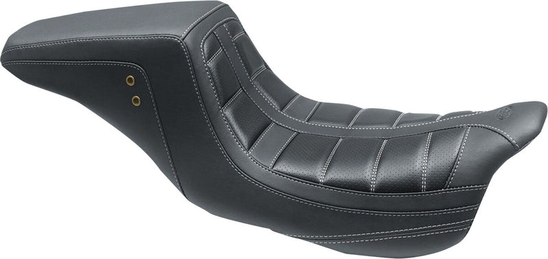 Mustang Squareback One-Piece Seat Black Grey Vinyl #75239GM
