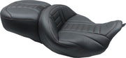 Mustang One-Piece Deluxe Touring Seat with Removable Backrest Option Black Red