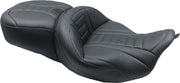 Mustang One-Piece Deluxe Touring Seat with Removable Backrest Option Black Grey #79006GM