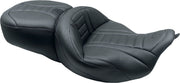 Mustang One-Piece Deluxe Touring Seat with Removable Backrest Option Black Grey #79006GM