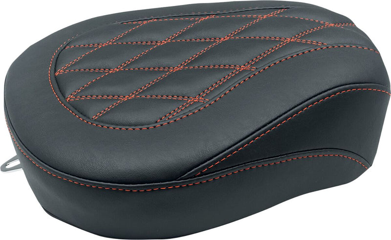 Mustang Wide Tripper™ Passenger Seat For Harley-Davidson Black Red #76648AB