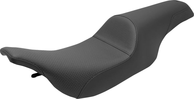 Saddlemen Profiler™ Basketweave Seat - Saddlehyde™, Each, One-Piece - Black for Harley-Davidson Touring 1997-2007