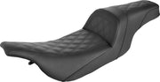 Saddlemen Black Slim Lattice Stitched 2 Up Seat for 1997-2007 Harley-Davidson Electra Glide and 1998-2007 Harley-Davidson Road Glide #897-07-162