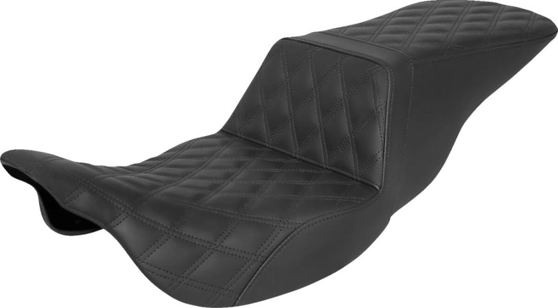 Saddlemen Tour Step-up Seat - 2-Up Seat, Saddlehyde™, Each - Black for Harley-Davidson Touring & Trike 2008-2024