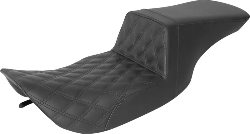 Saddlemen Tour Step-up Seat - 2-Up Seat, Saddlehyde™, Each - Black for Harley-Davidson Touring 1997-2007