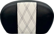 Le Pera Sissy Bar Pad Large Black White Vinyl
