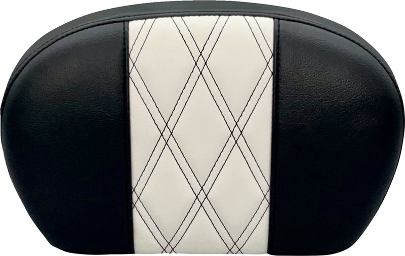 Le Pera Sissy Bar Pad Large Black White Vinyl #L-SBP01GT/HR1
