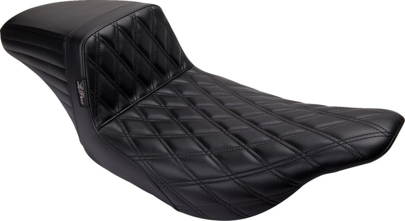 Le Pera Kickflip Seat Black 2-Up Seat BikerTec Foam #LH-597DD