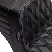 Le Pera Kickflip Seat Black 2-Up Seat BikerTec Foam #LH-597DD