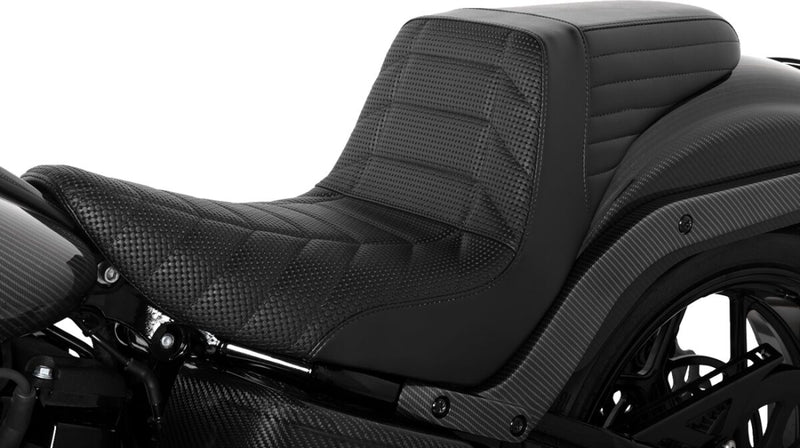 Le Pera Kickflip Seat Black 2-Up Seat BikerTec Foam #LYR-590TRKPT