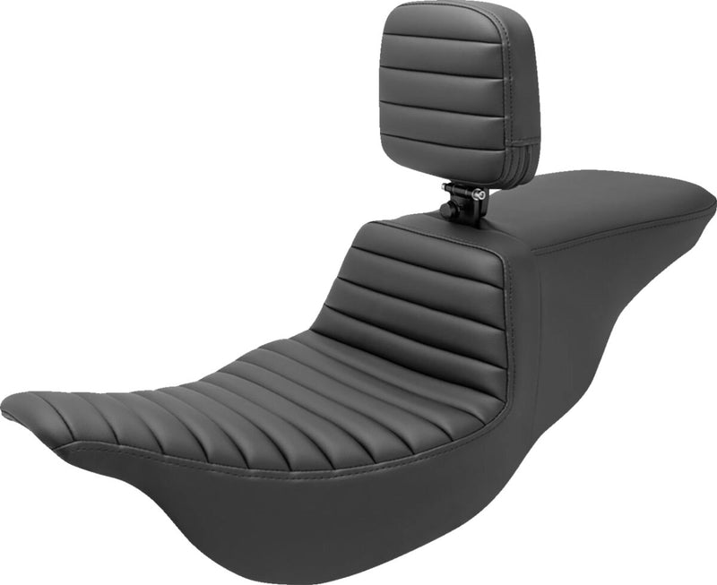 Saddlemen Tour Step-up Seat - Saddlehyde™, 2-Up Seat, Each - Black for Harley-Davidson Touring & Trike 2008-2024