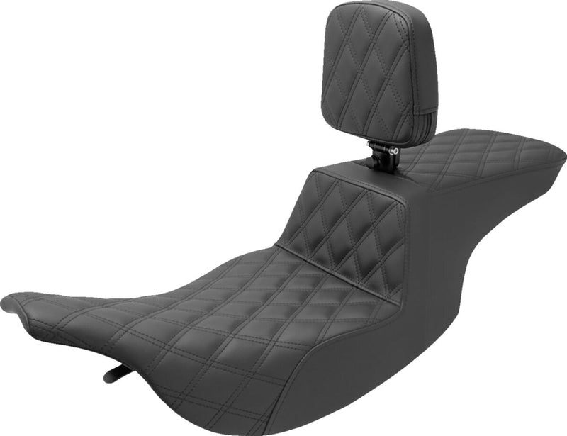 Saddlemen Tour Step-up Seat - Each, Saddlehyde™, 2-Up Seat - Black for Harley-Davidson Touring 1997-2007