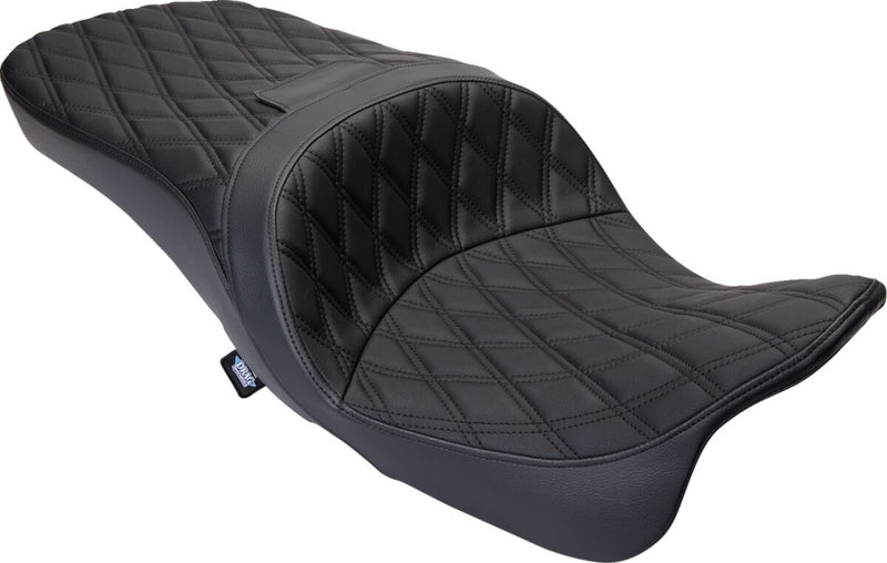 Drag Specialties Seats Freedom Touring Seat Black 2-Up Seat Vinyl #0801-1481
