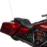 Drag Specialties Seats Freedom Touring Seat Black Silver 2-Up Seat Vinyl Each