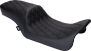 Drag Specialties Seats Performance Predator 2-Up Seat Black Vinyl #0801-1490