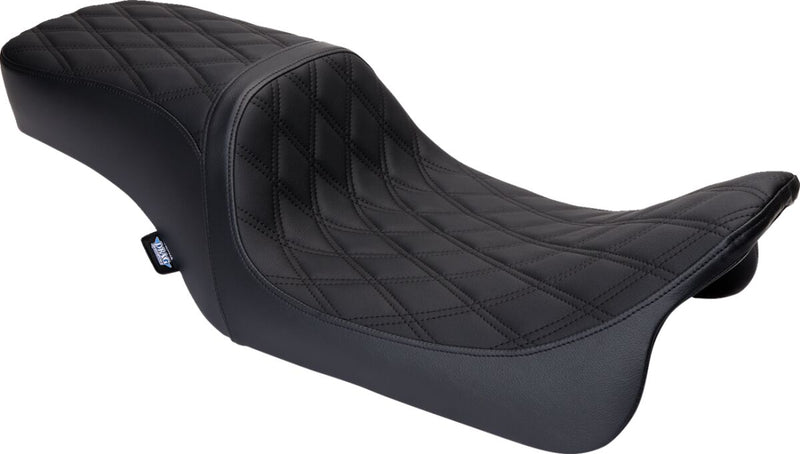 Drag Specialties Seats Performance Predator 2-Up Seat Black Vinyl #0801-1490