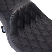 Drag Specialties Seats Performance Predator 2-Up Seat Black Vinyl #0801-1490