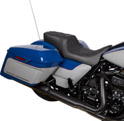Drag Specialties Seats Performance Predator 2-Up Seat Black Vinyl #0801-1490